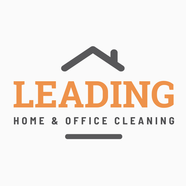 Leading home and office cleaning logo white
